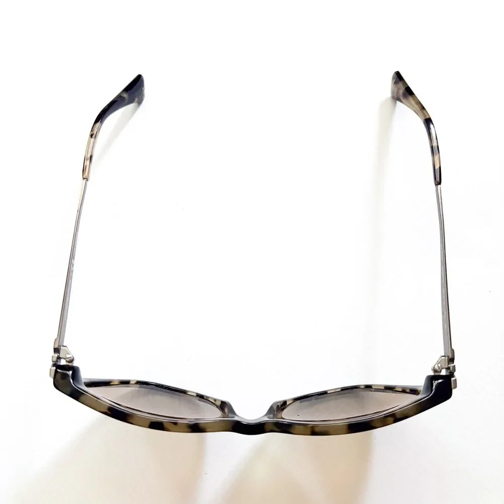 Emporio Armani Women's Sunglasses Tortoise Brown Cat-Eye Logo Temples 57 16 140